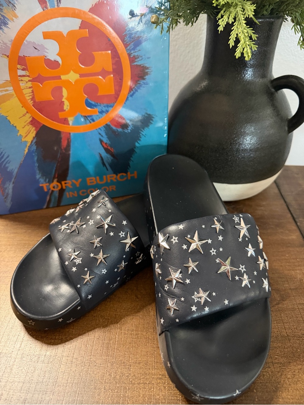 Tory Burch Star Studded Slides